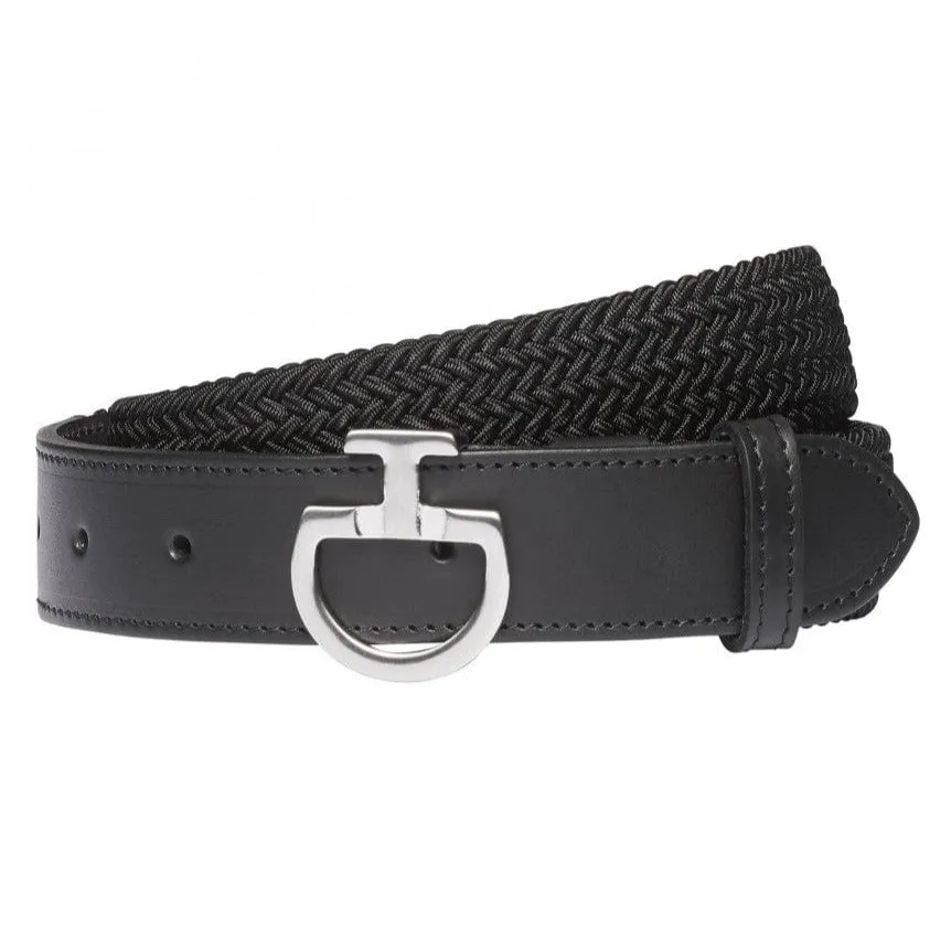 Cavalleria Toscana Juniors Elastic Logo Belt - Black