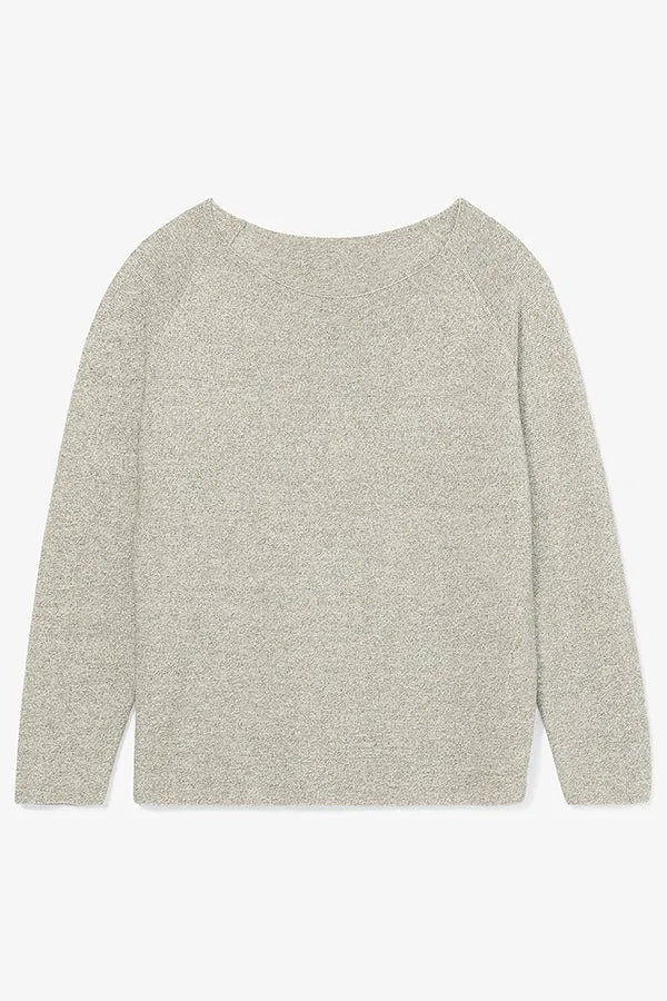 Chadwick Sweater - Flat Cotton Knit :: Gray Melange