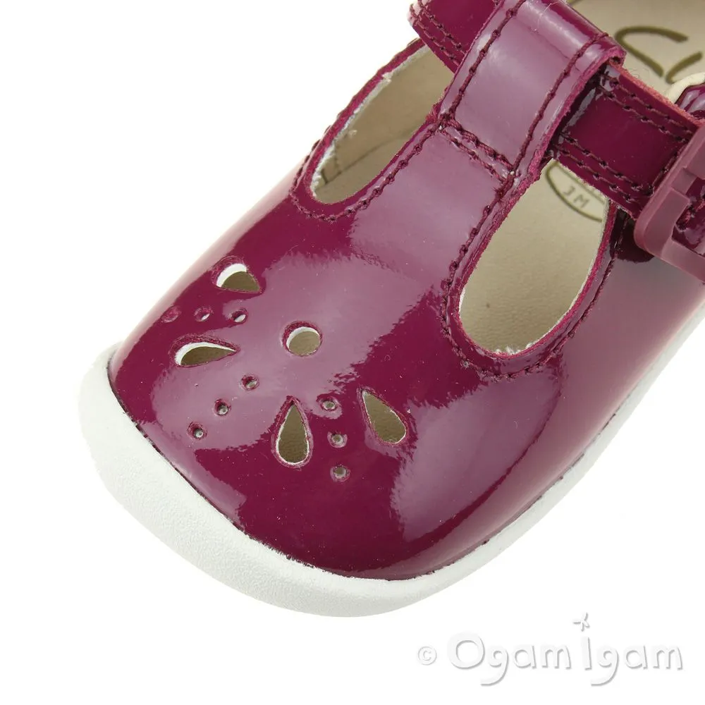 Clarks Roamer Star Infant Girls Plum Shoe