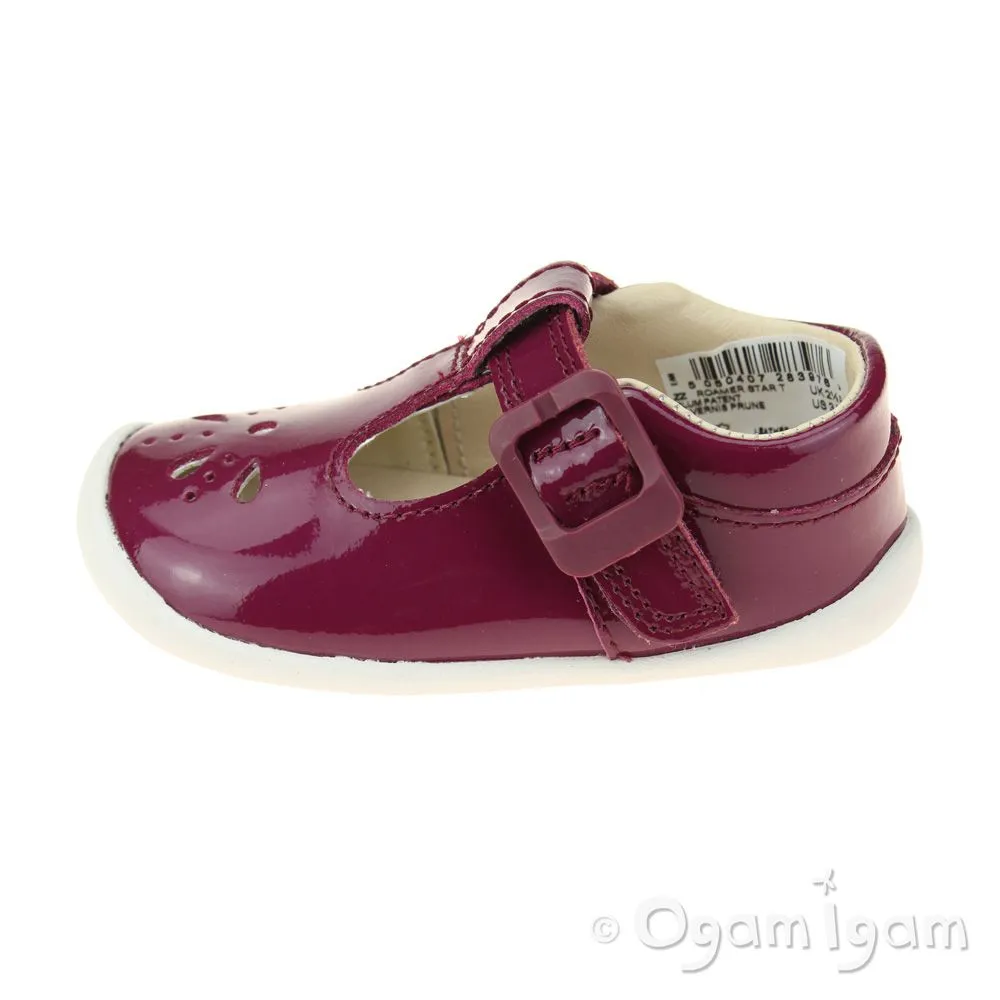 Clarks Roamer Star Infant Girls Plum Shoe