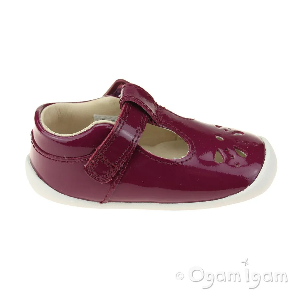 Clarks Roamer Star Infant Girls Plum Shoe