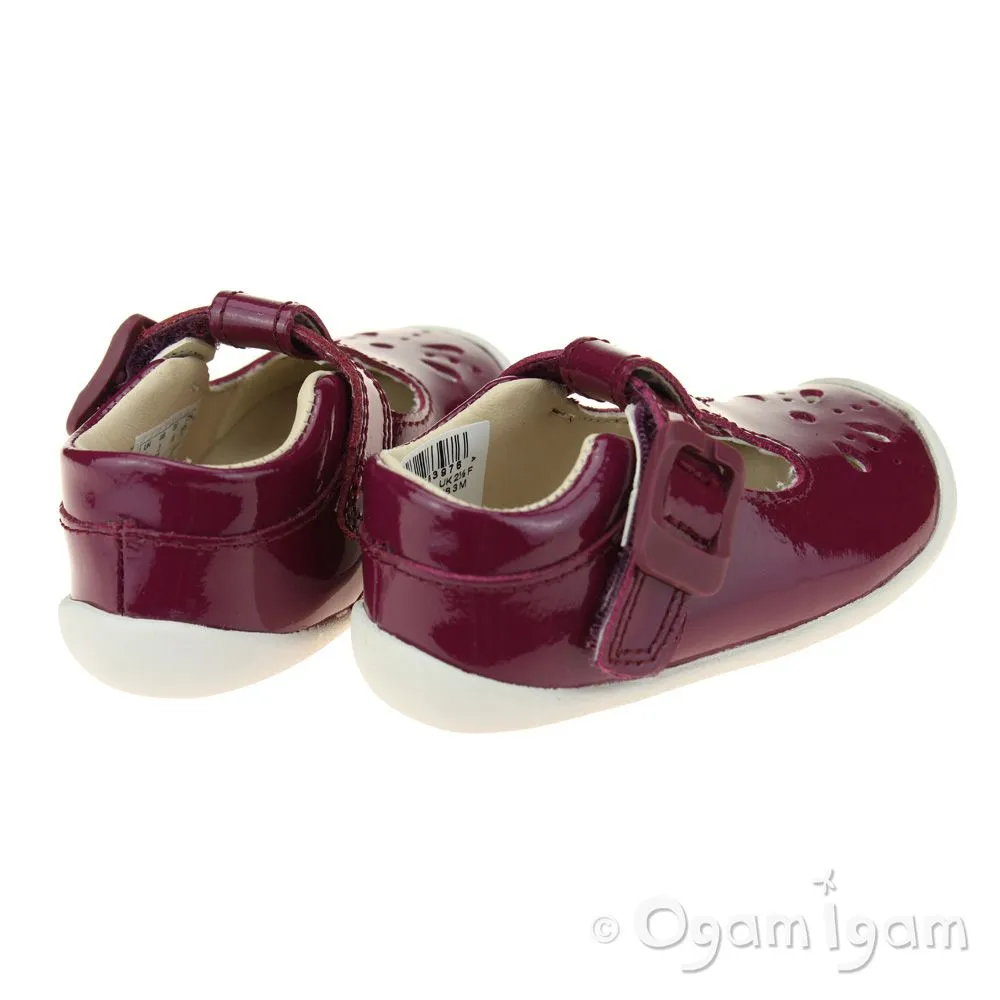 Clarks Roamer Star Infant Girls Plum Shoe