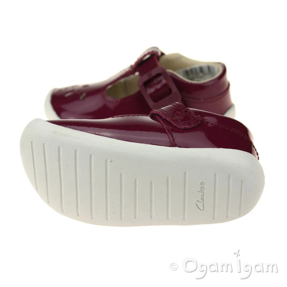 Clarks Roamer Star Infant Girls Plum Shoe