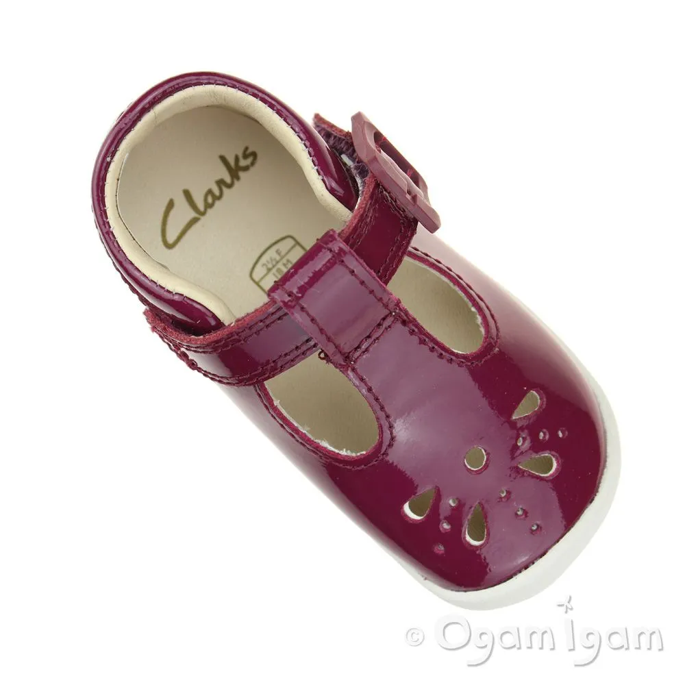 Clarks Roamer Star Infant Girls Plum Shoe