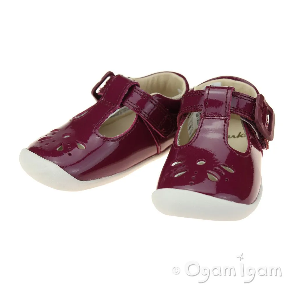 Clarks Roamer Star Infant Girls Plum Shoe