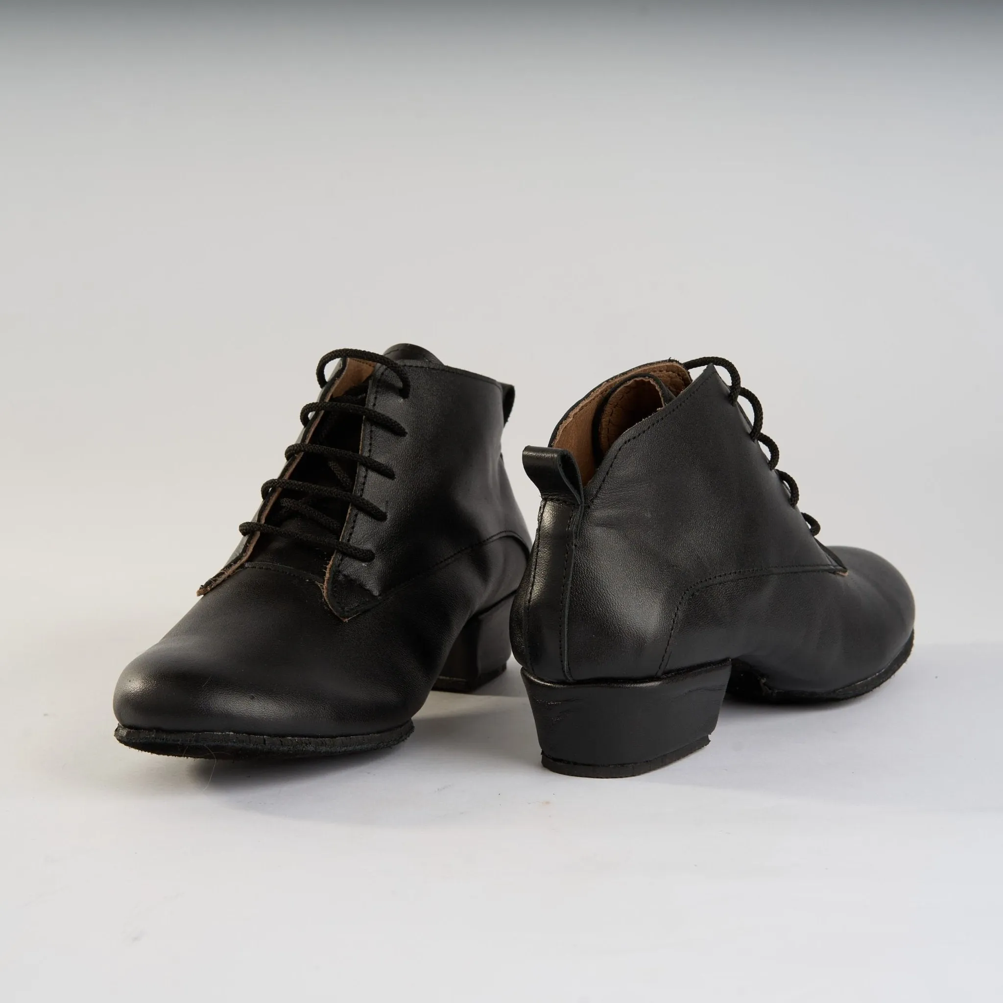 Classic Black Leather - Handmade Tango Trainers - Tita 9620