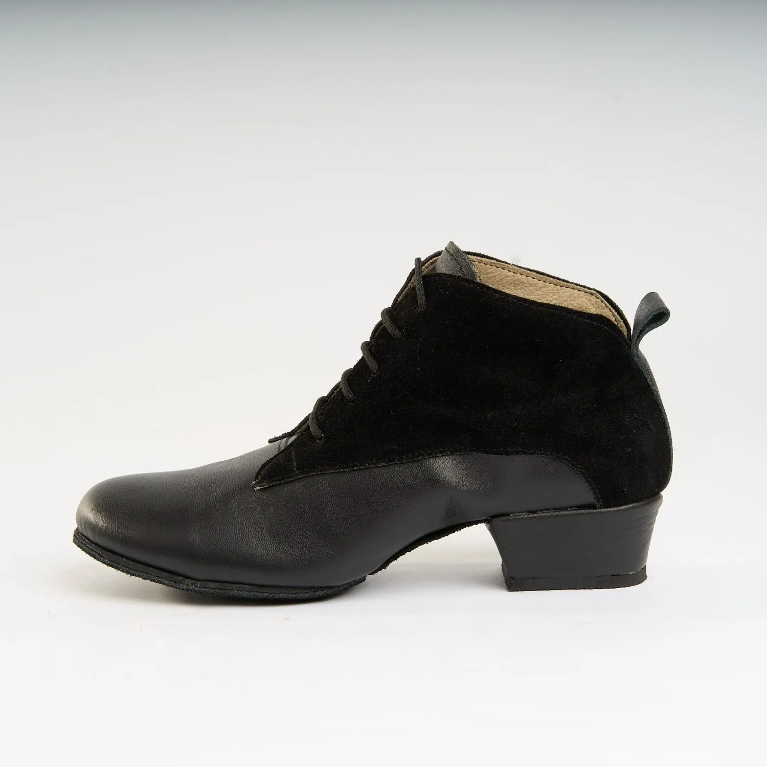 Classic Black Suede and Leather - Handmade Tango Trainers - Tita 9609