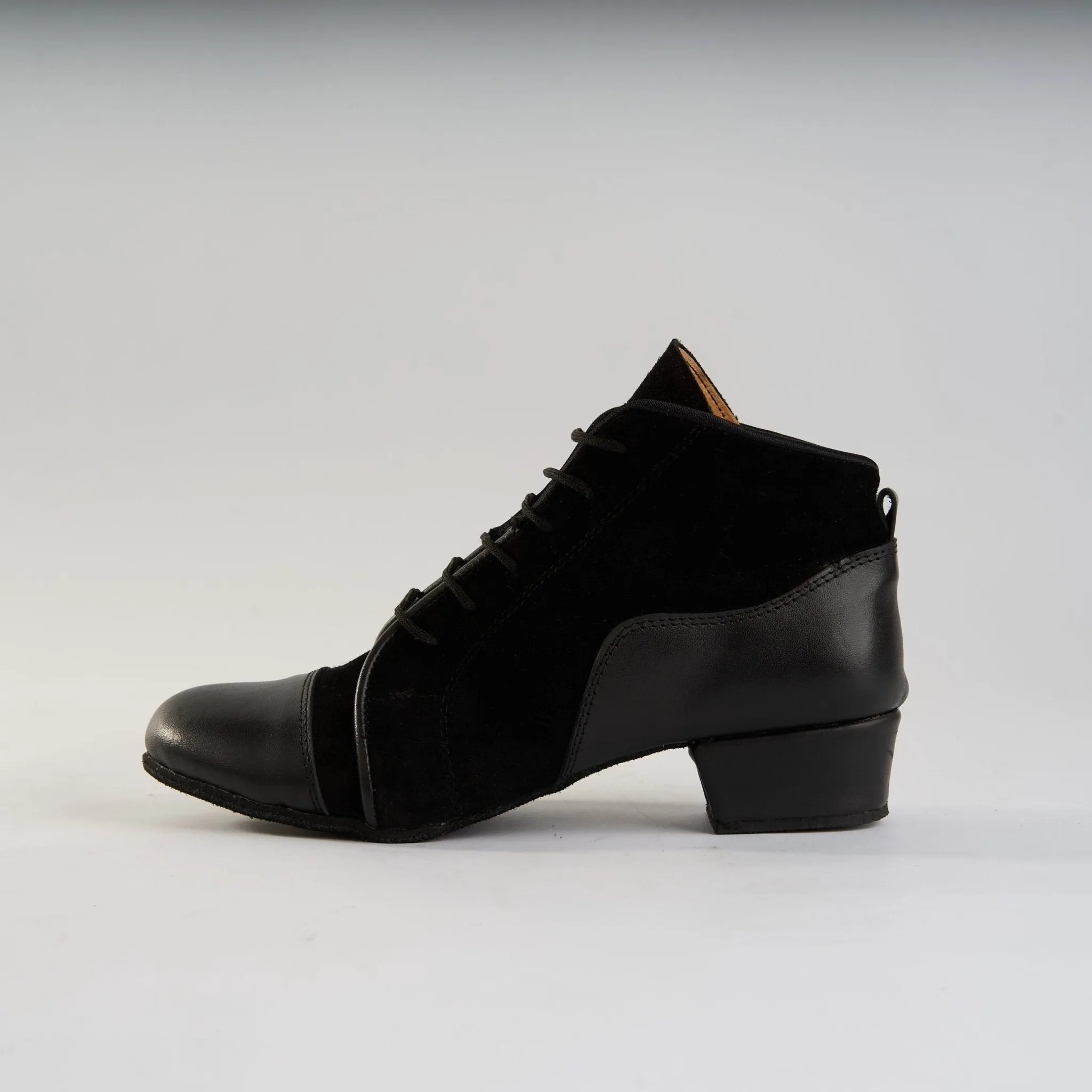 Classic Black Suede and Leather - Handmade Tango Trainers - Tita B 9805