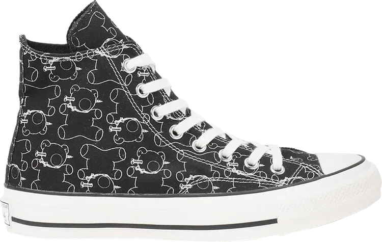 Converse Undercover x Addict x Chuck Taylor All Star High Teddy Bear sneakers, black