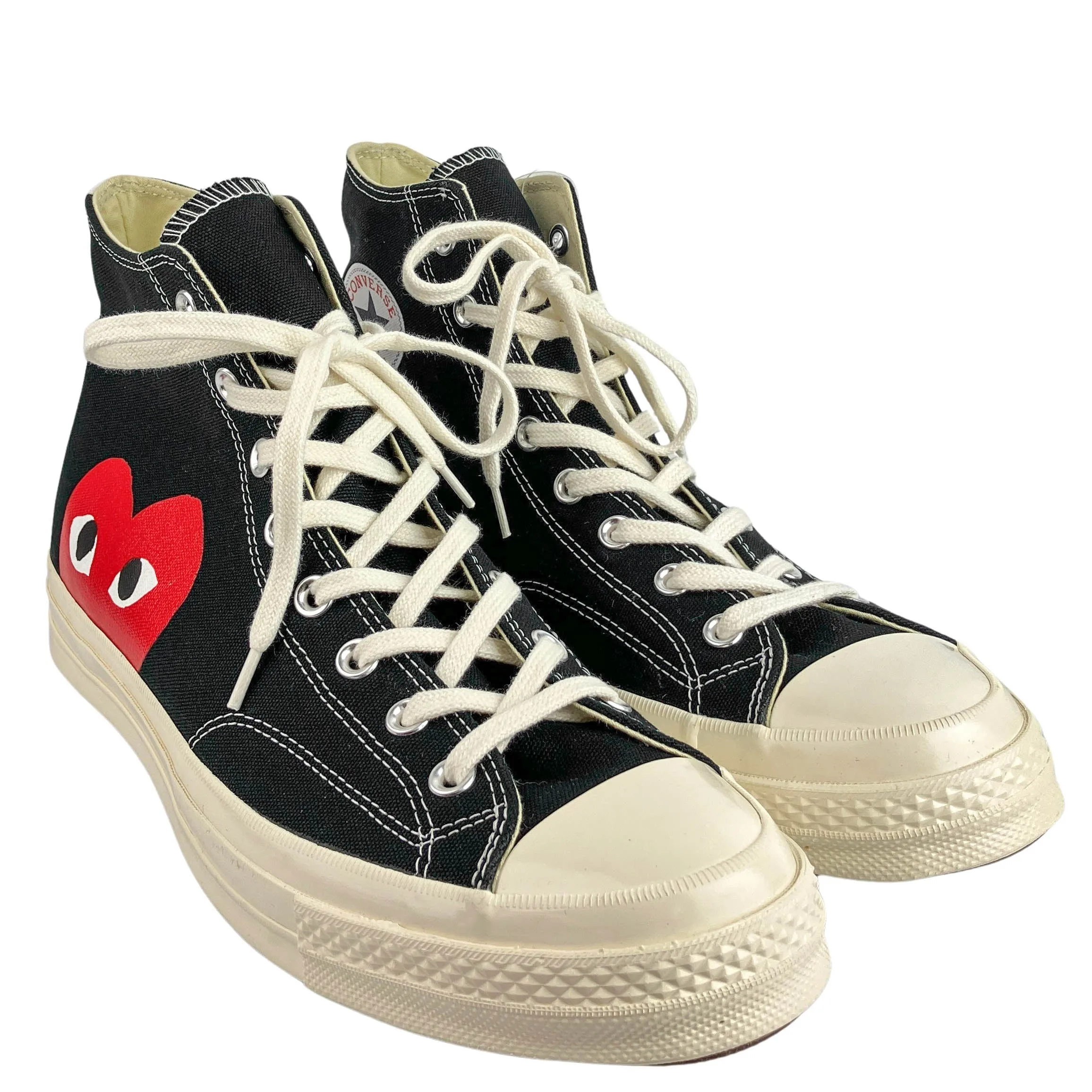 Converse x Comme Des Garçons High Top Sneakers in Black