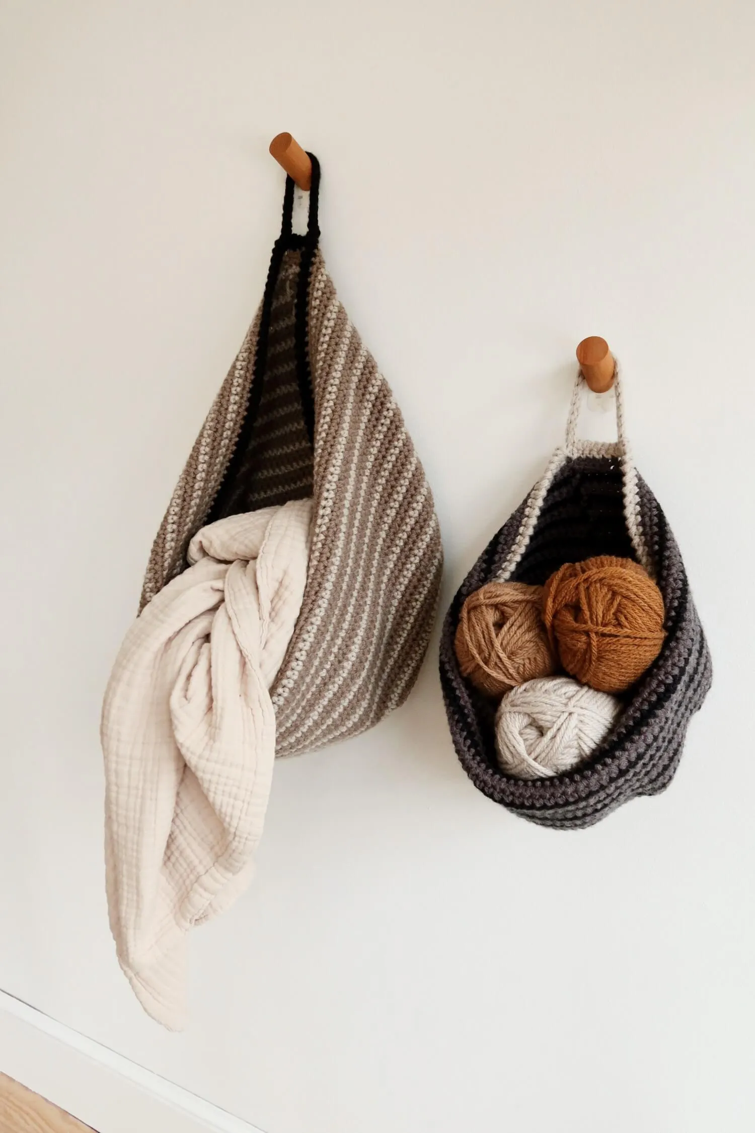 Crochet Kit - Bulky Slouchy Hanging Baskets