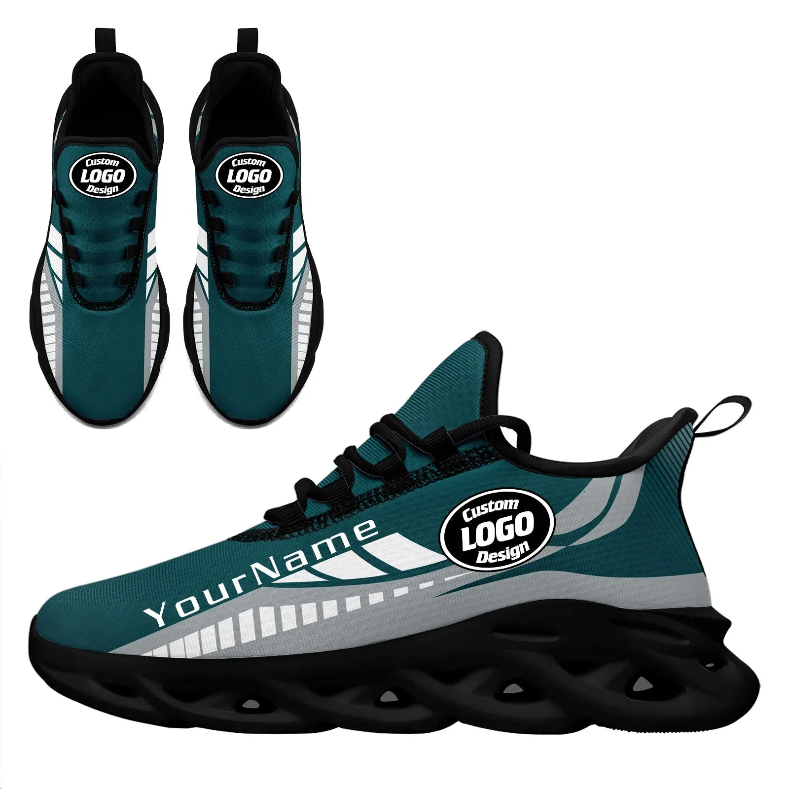 Custom Green Gray Philadelphia Maxsoul Shoes Personalized Sneaker FN003-D020325-23