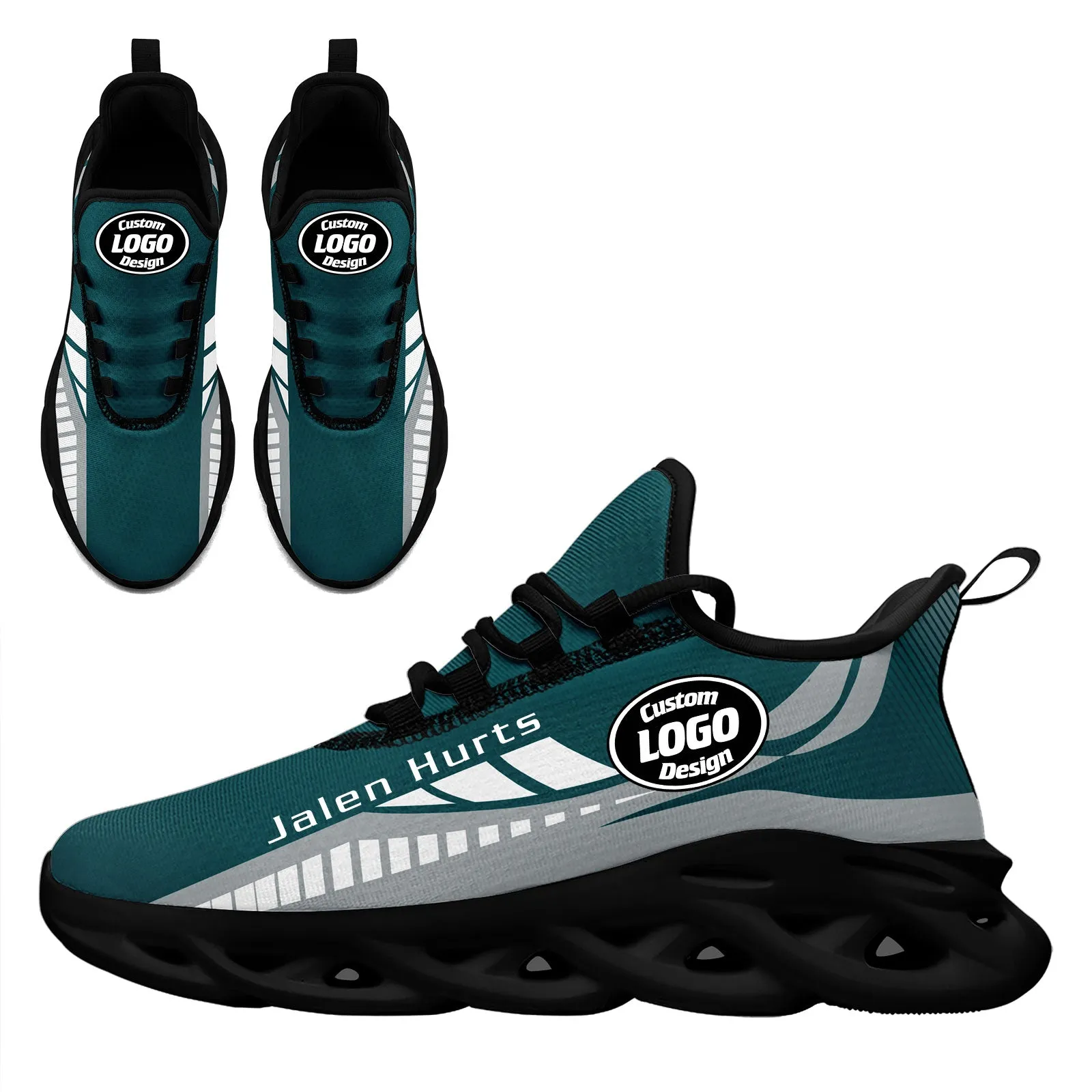 Custom Green Gray Philadelphia Maxsoul Shoes Personalized Sneaker FN003-D020325-23