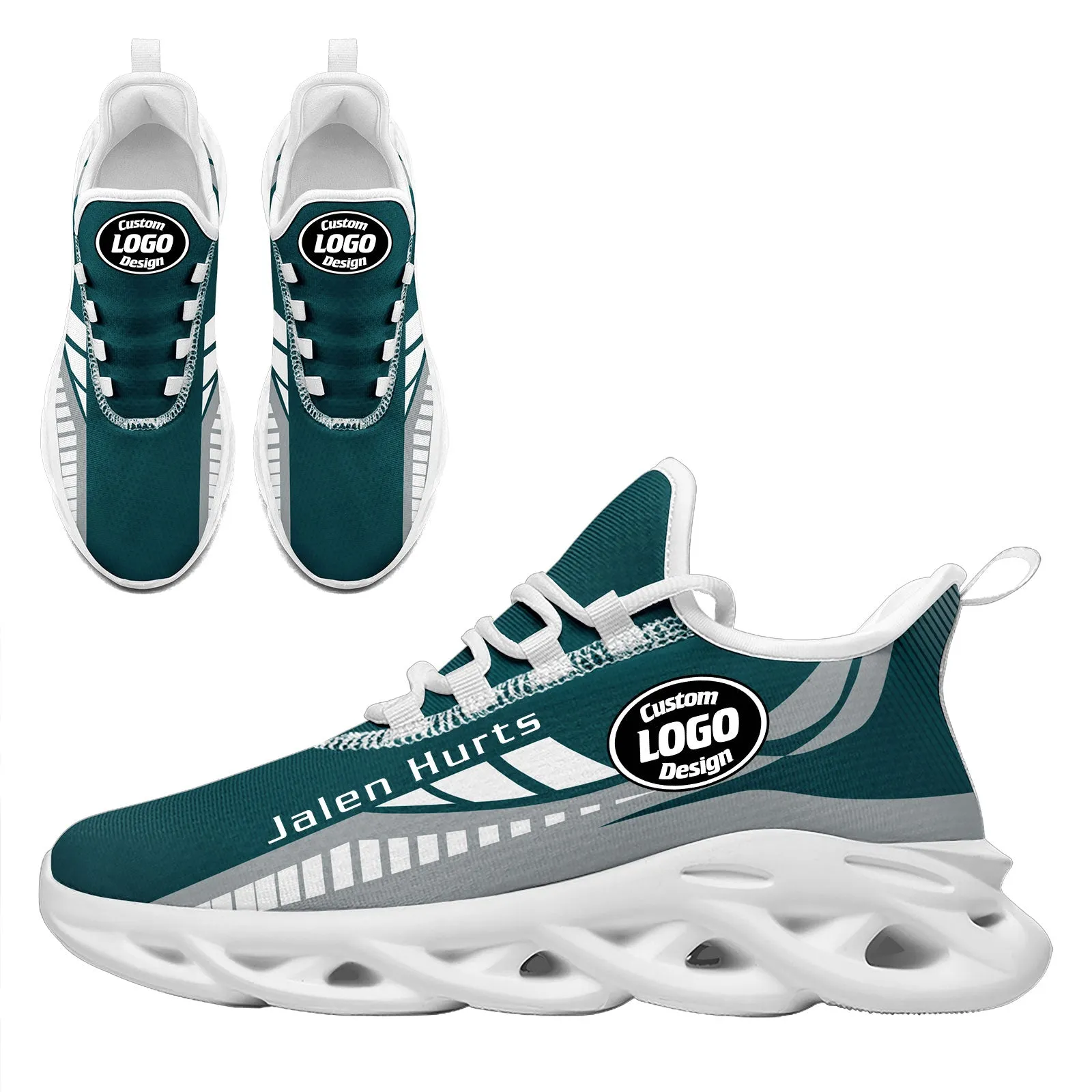 Custom Green Gray Philadelphia Maxsoul Shoes Personalized Sneaker FN003-D020325-23