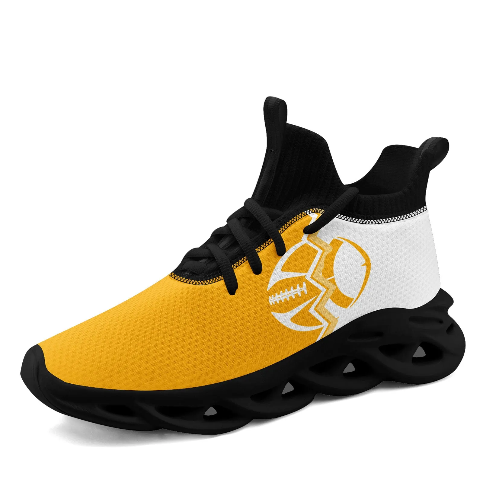 Custom Yellow White Pennsylvania MaxSoul Shoes and Hat Combo Offer Personalized Combo ZH-D028017-31