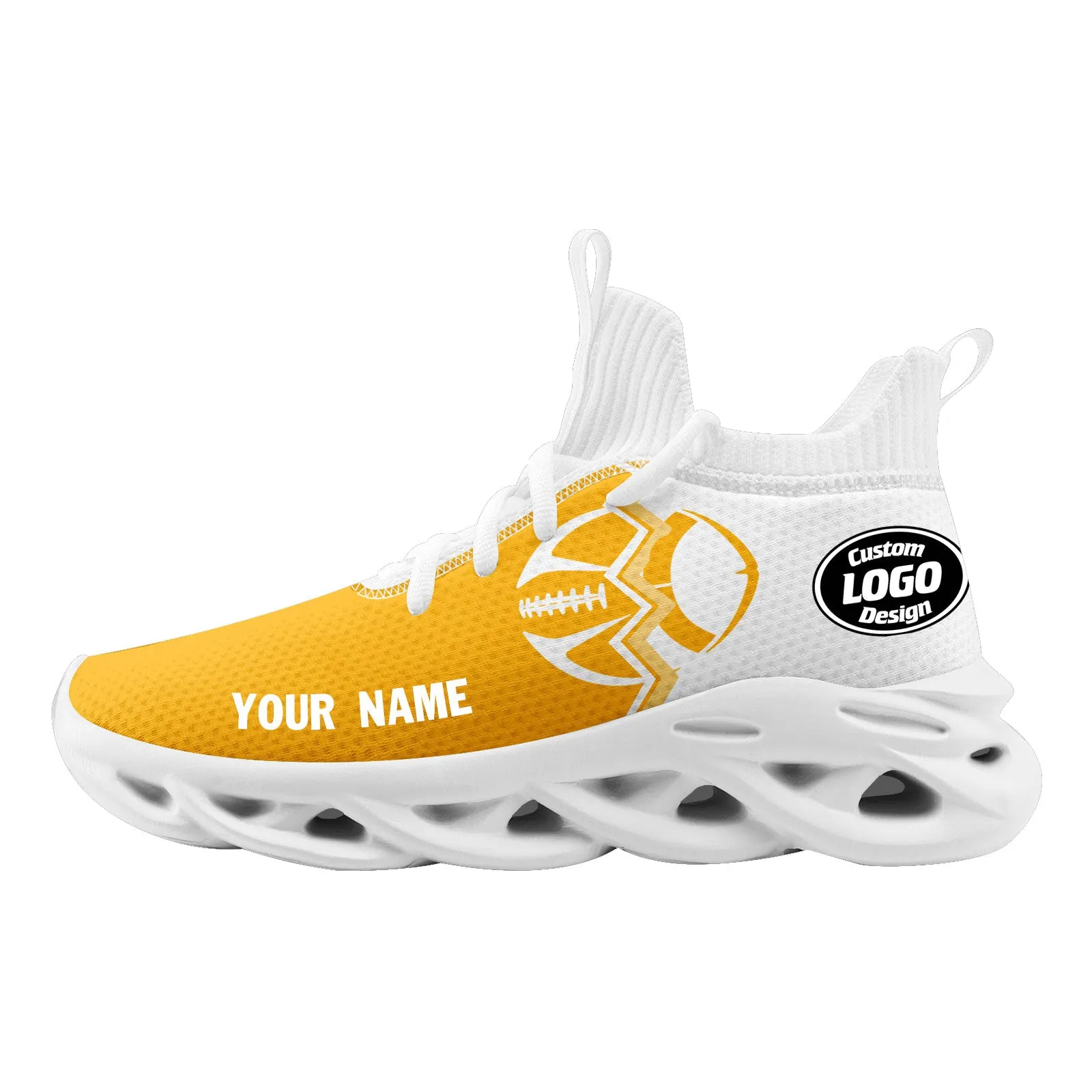 Custom Yellow White Pennsylvania MaxSoul Shoes and Hat Combo Offer Personalized Combo ZH-D028017-31