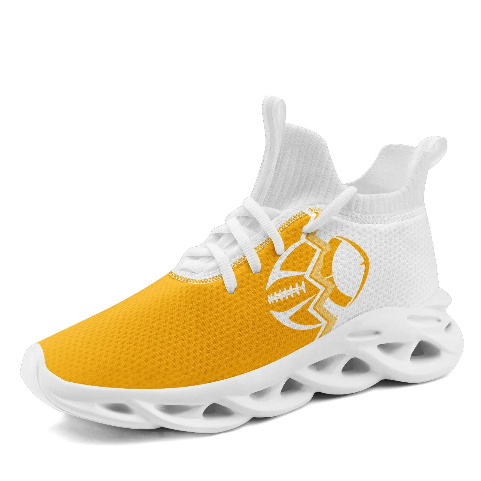 Custom Yellow White Pennsylvania MaxSoul Shoes and Hat Combo Offer Personalized Combo ZH-D028017-31