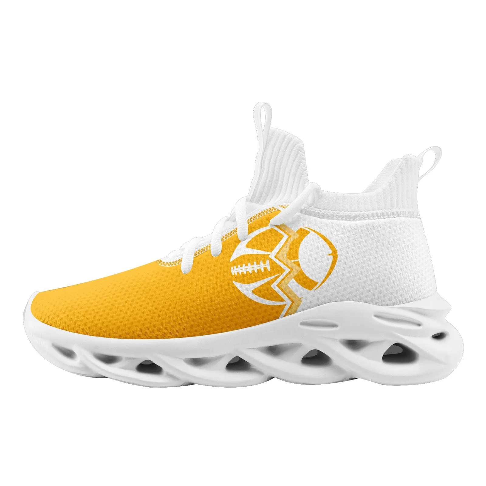 Custom Yellow White Pennsylvania MaxSoul Shoes and Hat Combo Offer Personalized Combo ZH-D028017-31