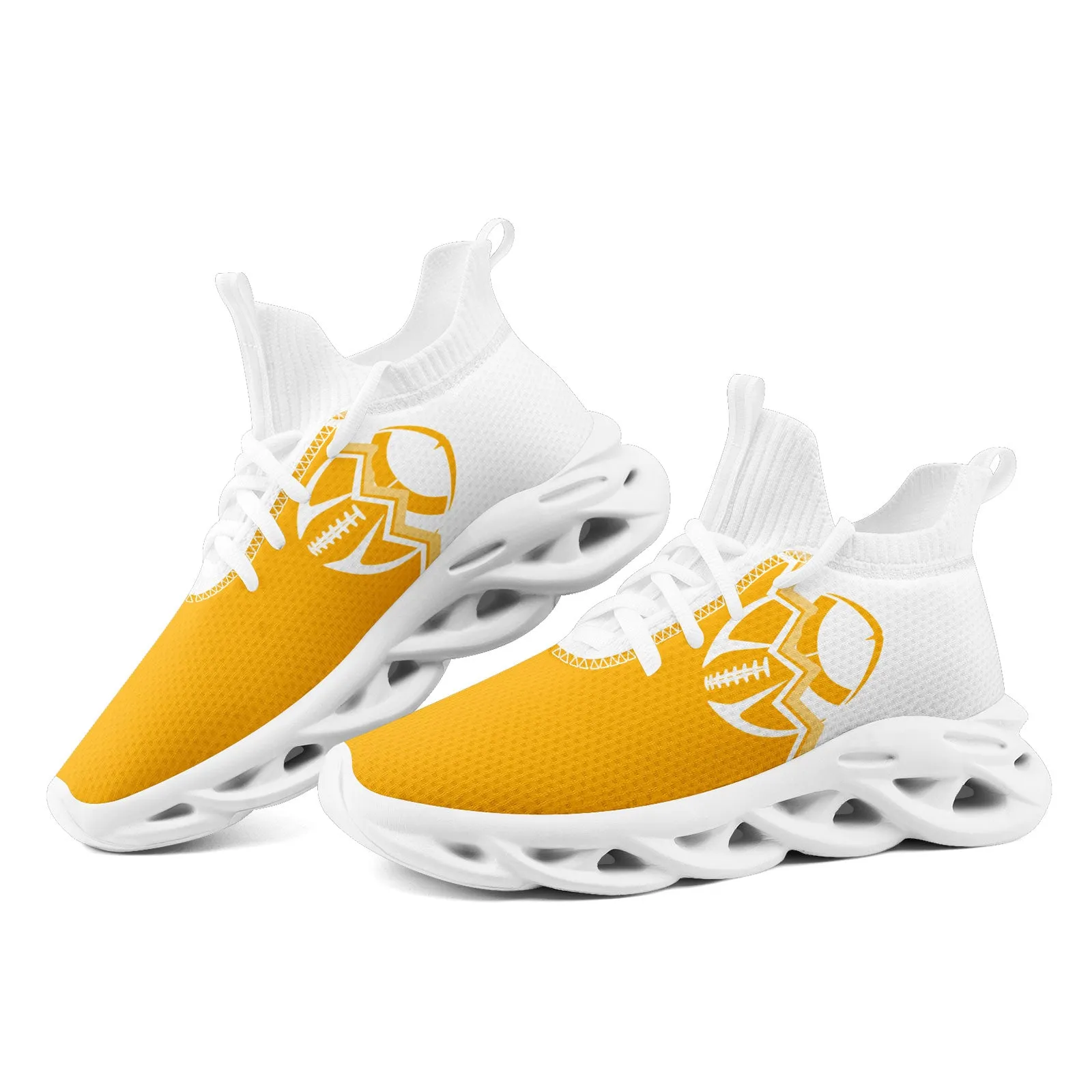 Custom Yellow White Pennsylvania MaxSoul Shoes and Hat Combo Offer Personalized Combo ZH-D028017-31