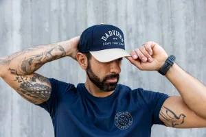 DadVibes 5 Panel Hat (Navy & Khaki)