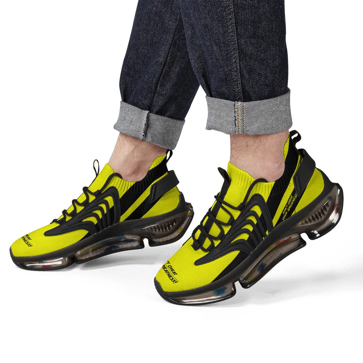 DCYG X2 Yellow Air Max React Sneakers - Black