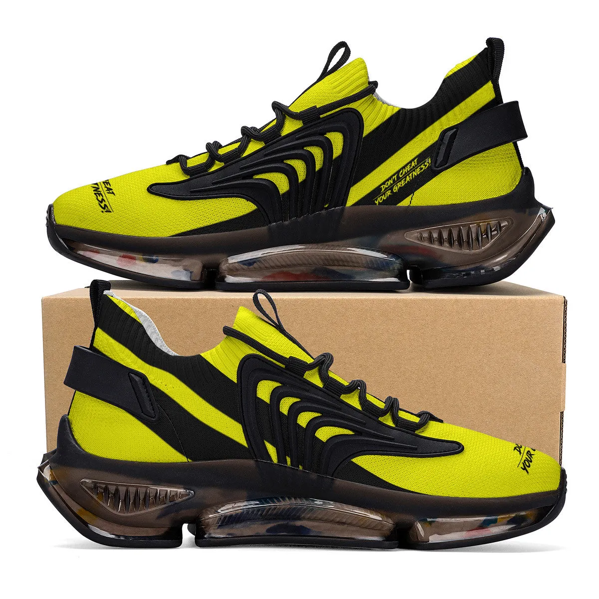 DCYG X2 Yellow Air Max React Sneakers - Black