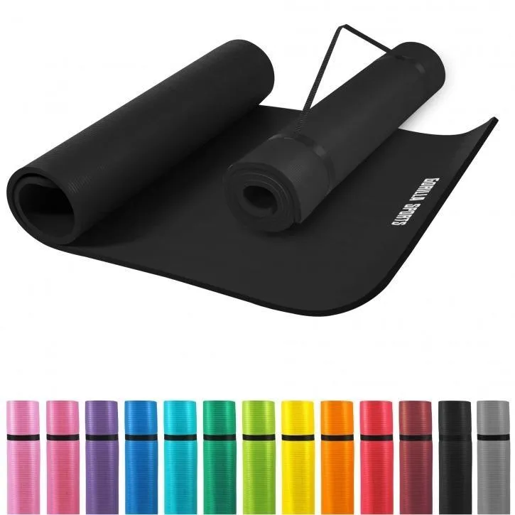 Deluxe NBR Yoga Mat XL Black 190x100x1.5cm