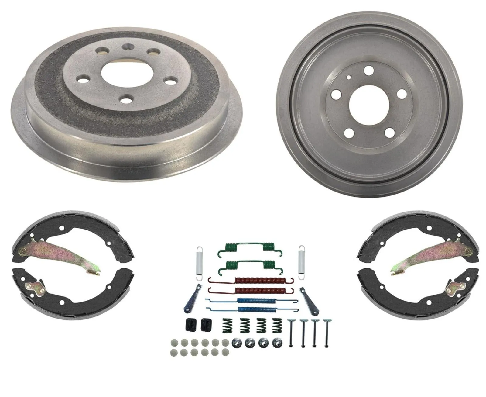 Disc Brake 280MM Rotors Drums & Brake Shoes 11-12 for VW Jetta 2.0L Drum Brakes