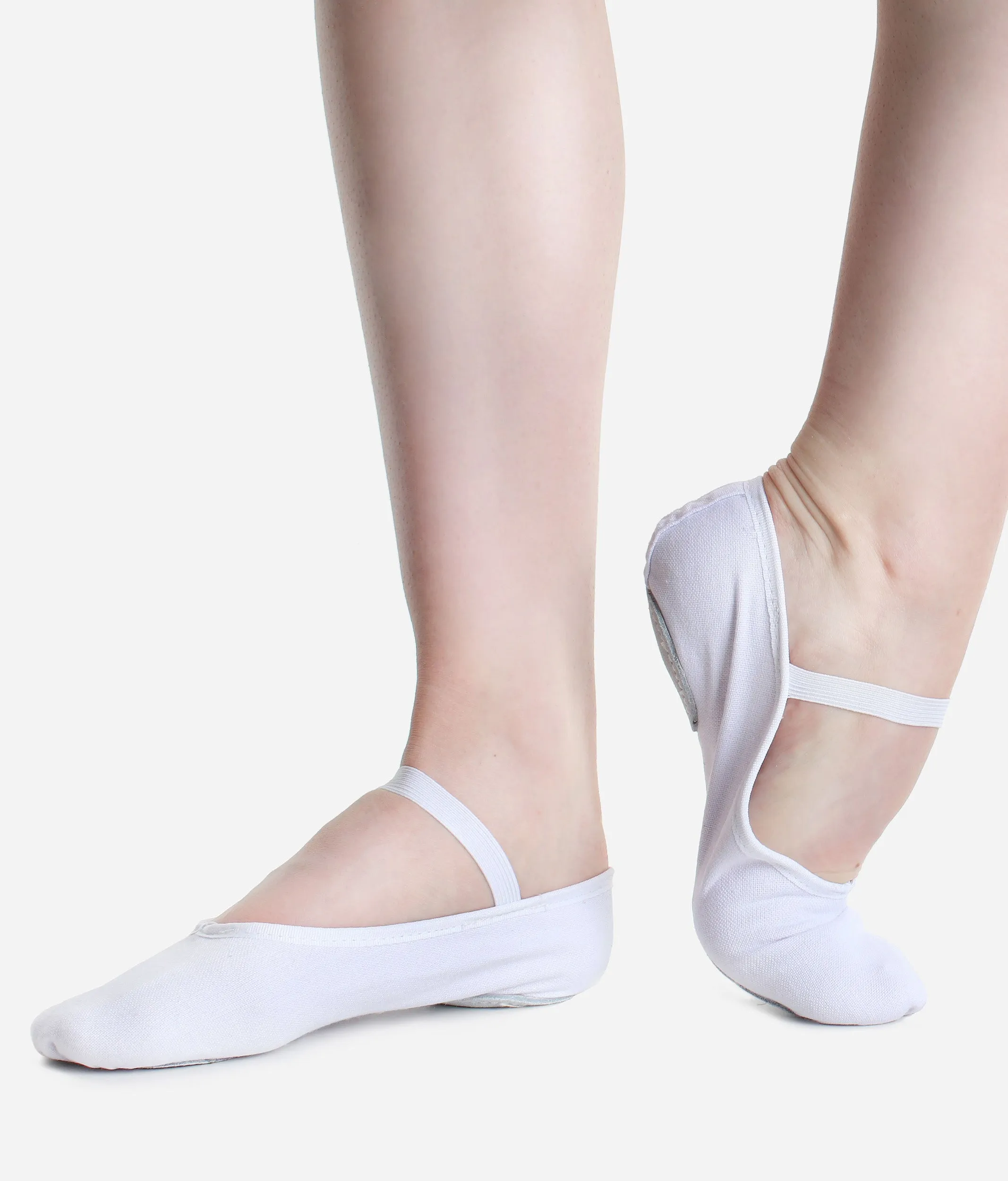 Economy Split Sole Canvas Ballet Shoes - BAE23 L