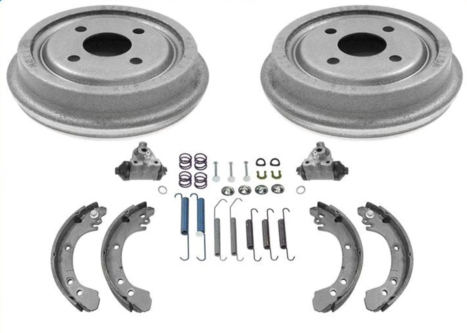 Fits 91-02 Saturn SC SL Brake Drums Shoes W Brake Springs W Cylinders