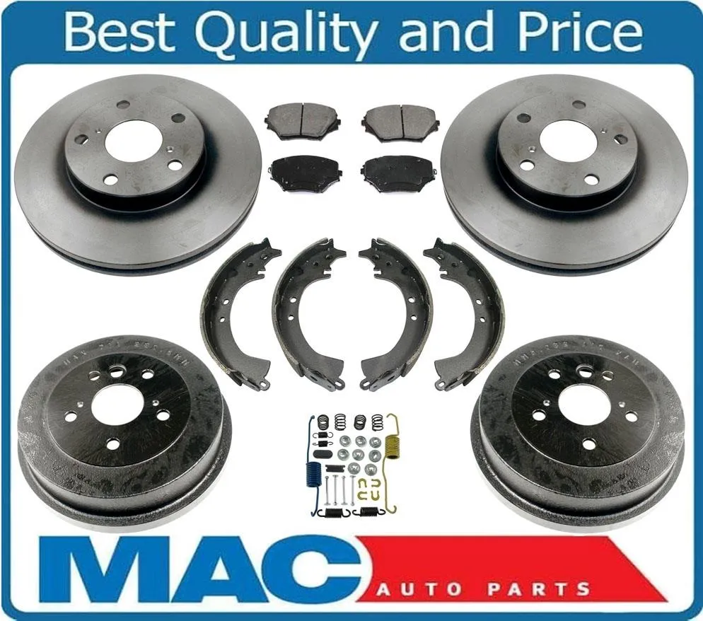 Fits For 01-02 Rav4 Frt Rotors Ceramic Pads Rear Brake Drums & Brake Shoes