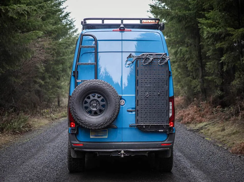 Flatline Van Co Sprinter Van Rear Ladder   Tire Carrier