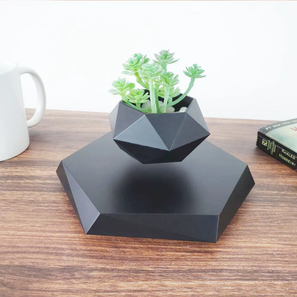 Floating Magnetic Levitating Flower Pot Bonsai Air Plant Pot Planter Potted For Home Office Desk Decor Creative Gift | Brodtica.com