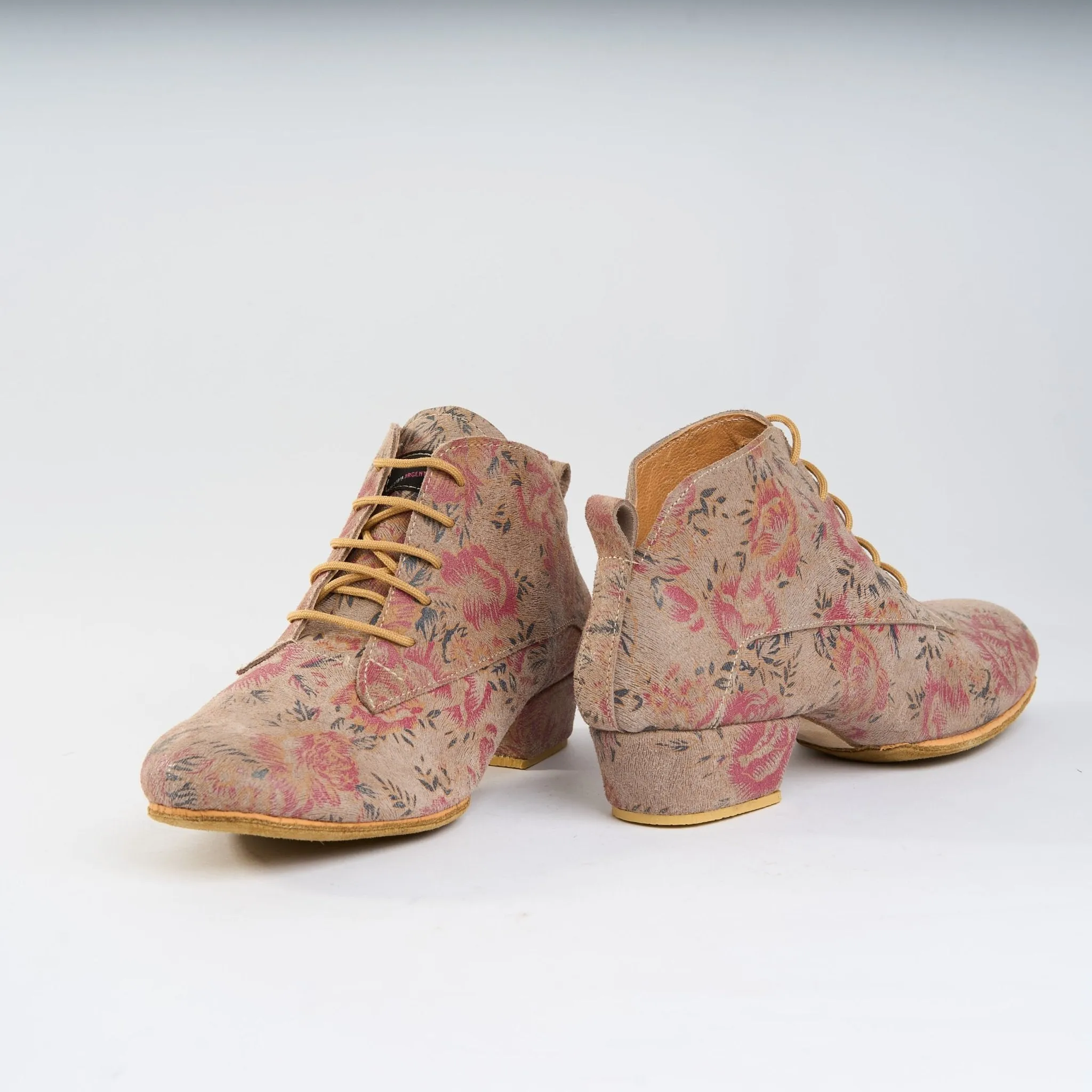 Floral Mandala Genuine Leather - Handmade Tango Trainers - Tita 9650