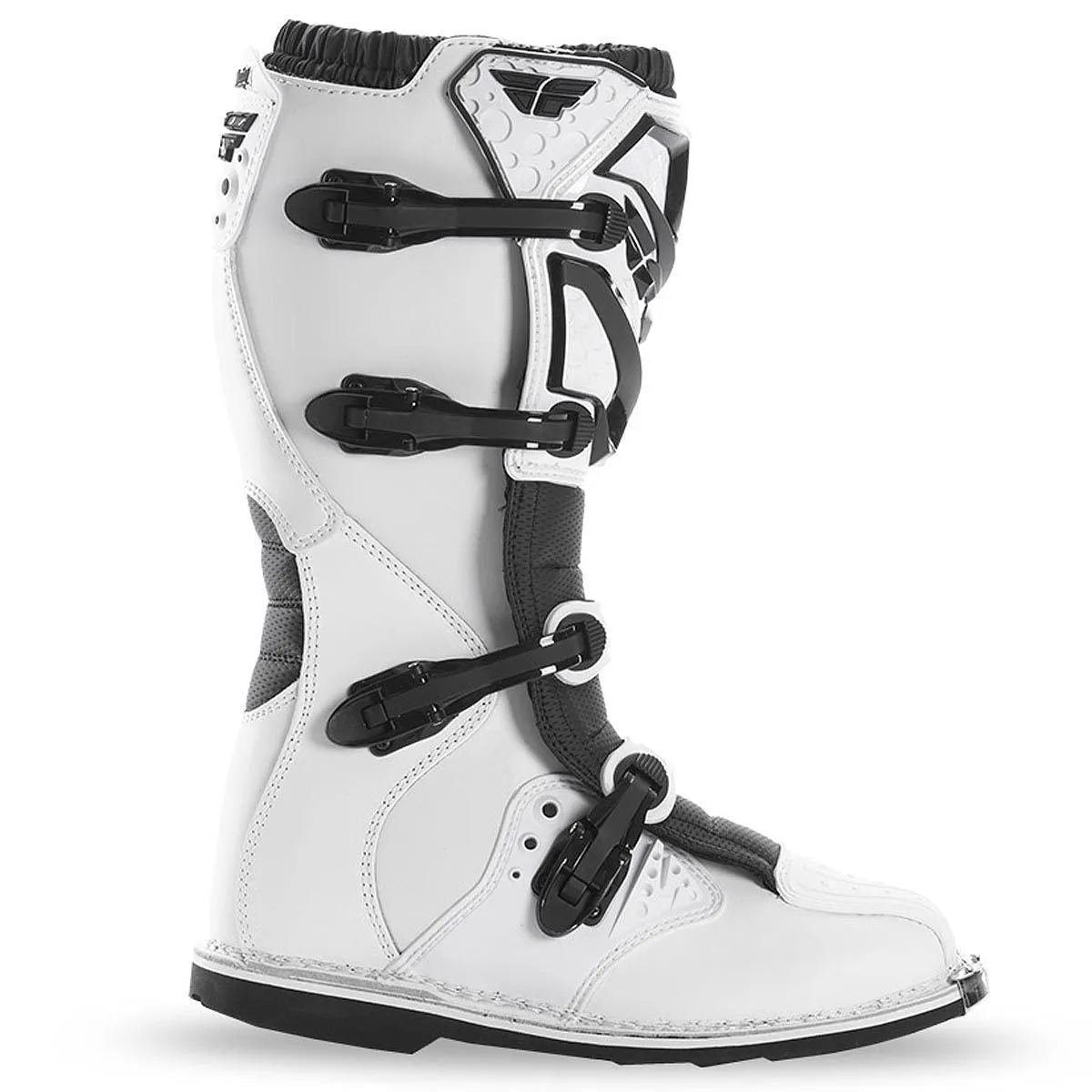 Fly Racing Maverik Youth White Motocross Boots