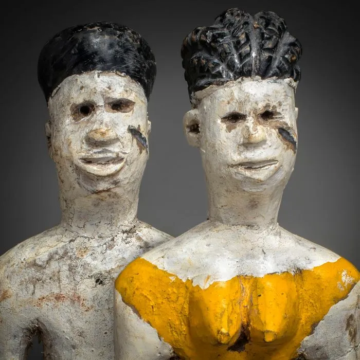 Fon Hohovi "Triplets" Memorial Figures, Benin / Togo #