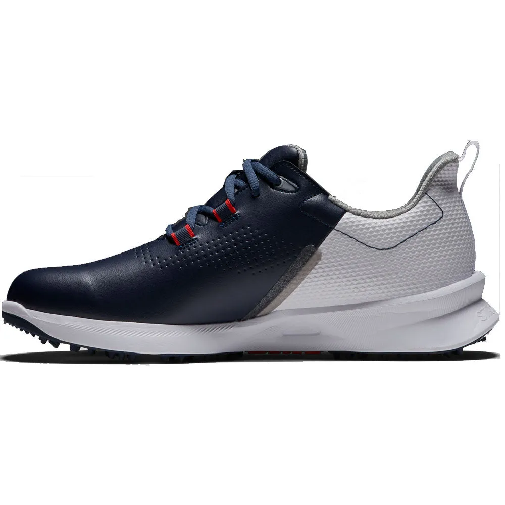 FootJoy Fuel Spikeless Waterproof Shoes - Navy/White/Red