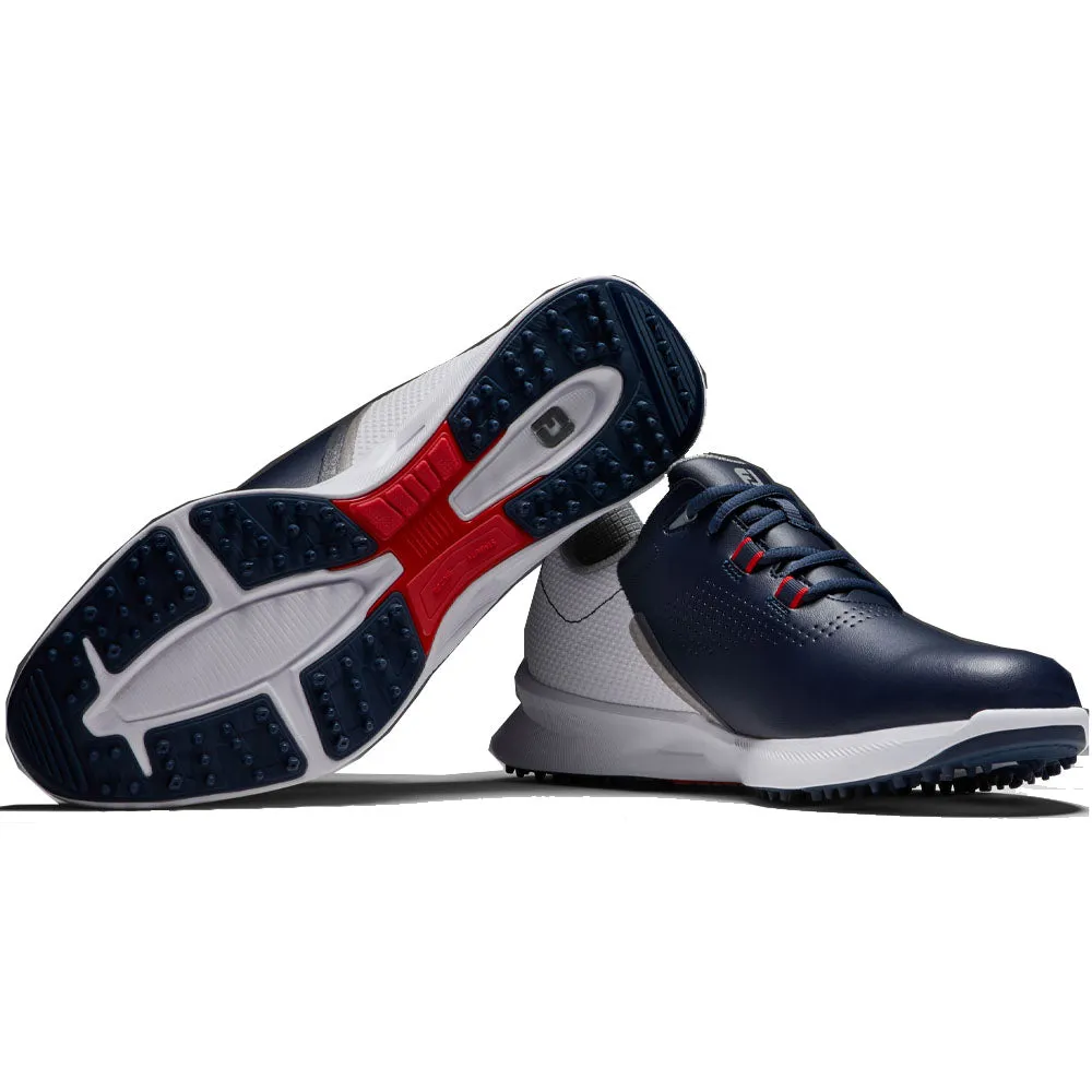 FootJoy Fuel Spikeless Waterproof Shoes - Navy/White/Red