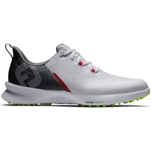 FootJoy Fuel Spikeless Waterproof Shoes - White/Navy/Lime