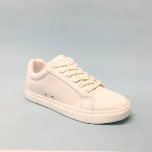 Fuego: Low-Top Dance Sneaker | All White | MED | Flat Full Rubber Sole | VEGAN