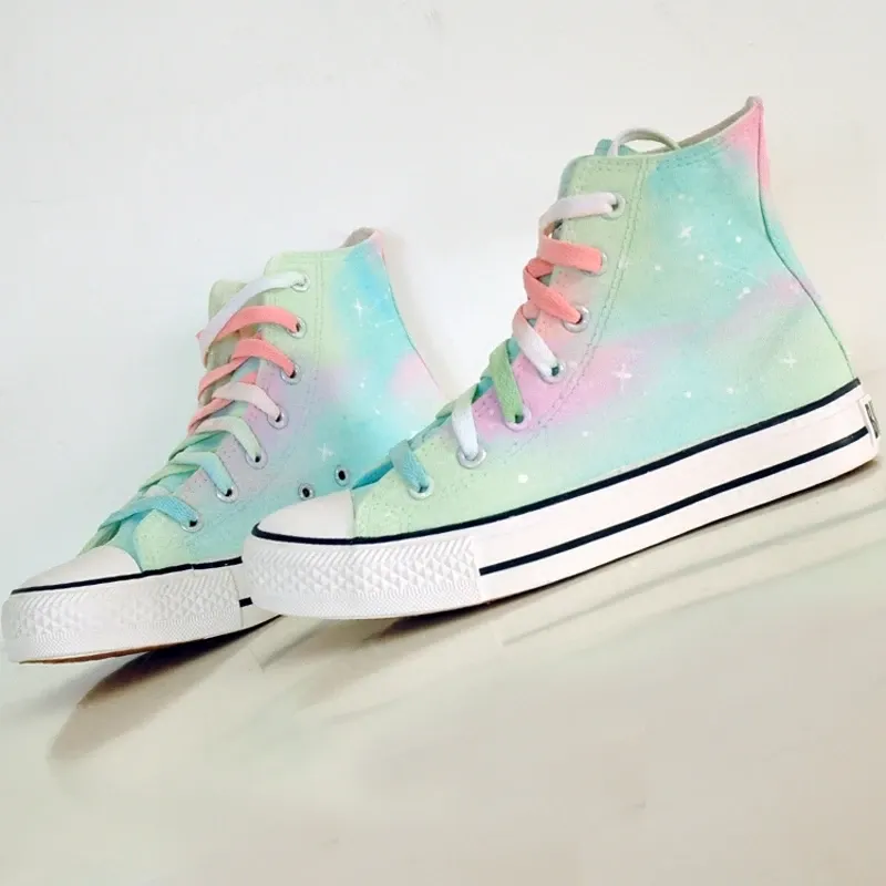 Galaxy Gradient Hand-Painted Canvas Shoes AD11030