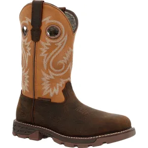 Georgia Mens CarboTec FLX 11in AT WP Brown/Orange Leather Work Boots