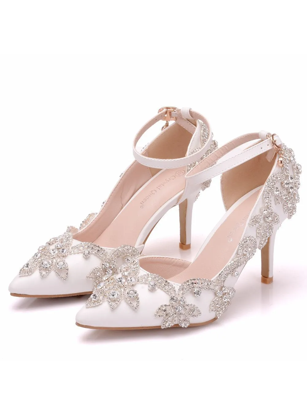 Heel Pointed Rhinestone Sandals Wedding Shoes