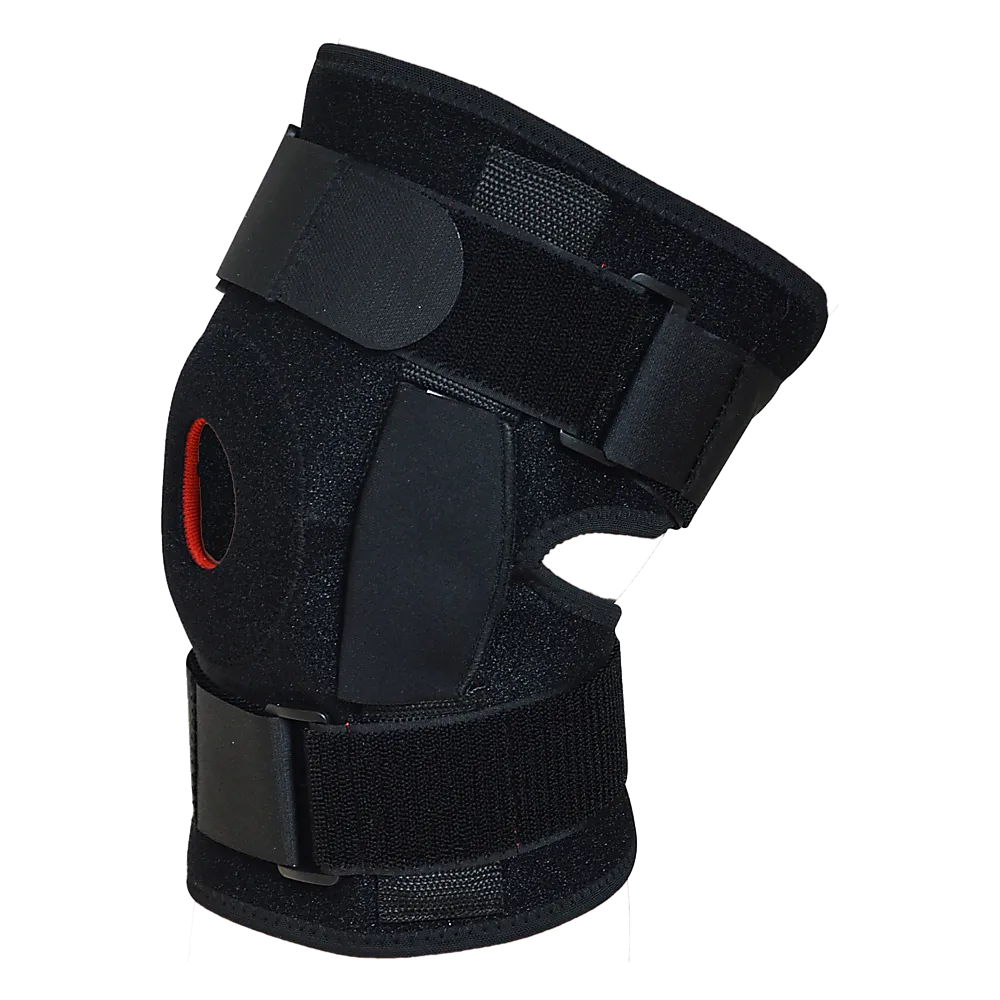 Hinged Knee Brace with Triaxial Hinge, Patella Support - Large