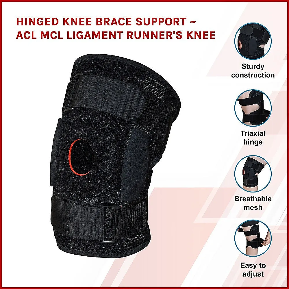 Hinged Knee Brace with Triaxial Hinge, Patella Support - Large