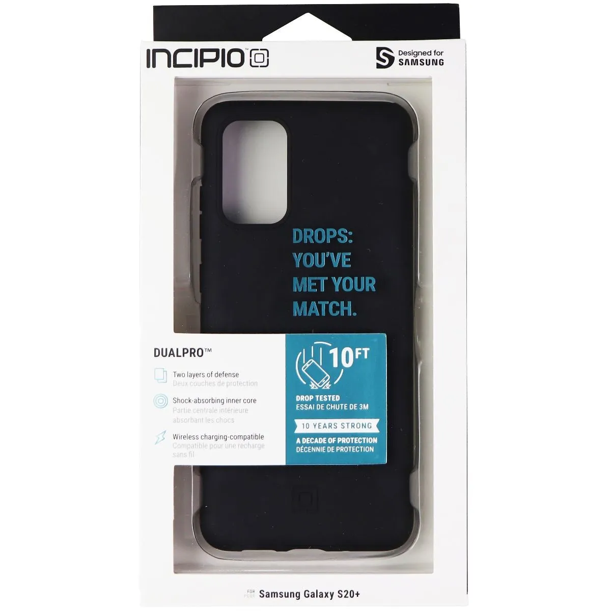 Incipio DualPro Series Dual Layer Case for Samsung Galaxy S20  (Plus) - Black