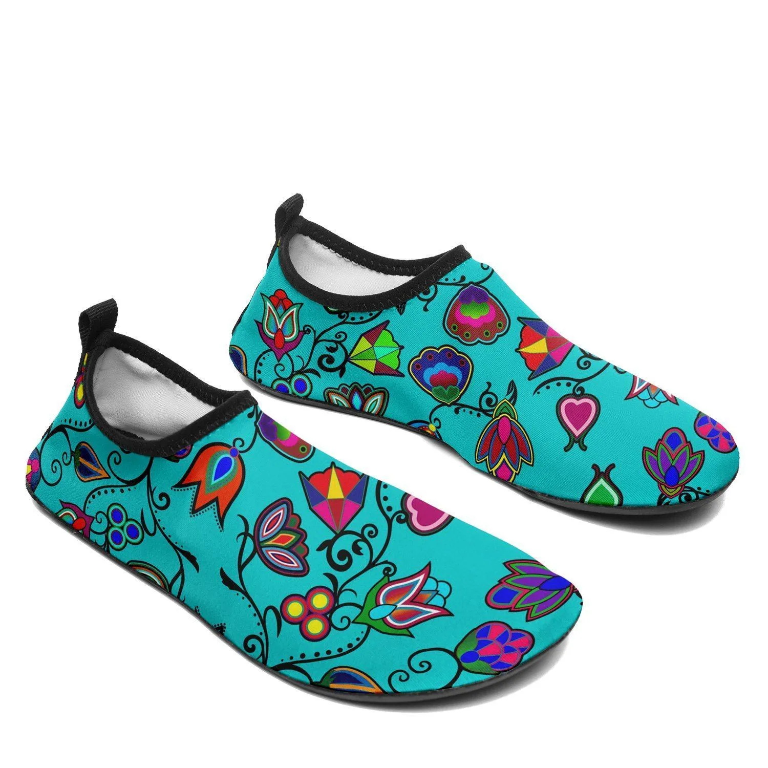 Indigenous Paisley Sky Sockamoccs Kid's Sockamoccs Slip On Shoes