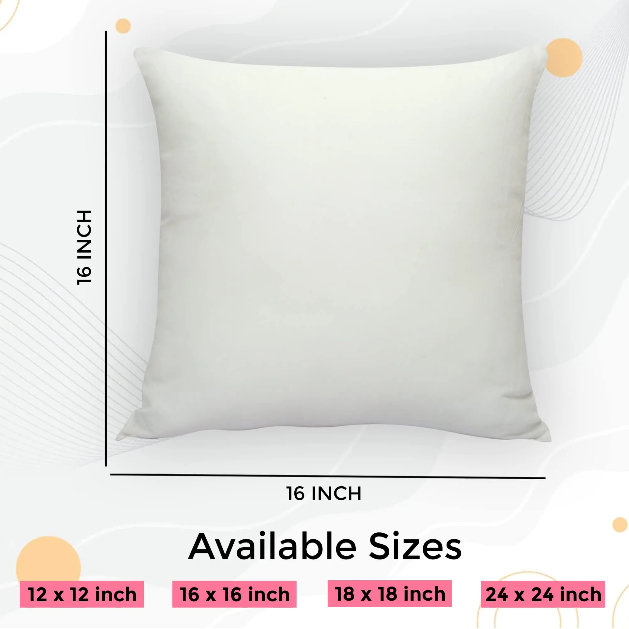 JDX Cushions | Hotel Quality Premium Fibre Sofa Cushions Set of 5 | Cushion 16 inch x 16 inch | Sofa Pillow, Cushion, Cushions for Sofa, Cushion Pillow, Sofa Pillow, Cushions for Bed