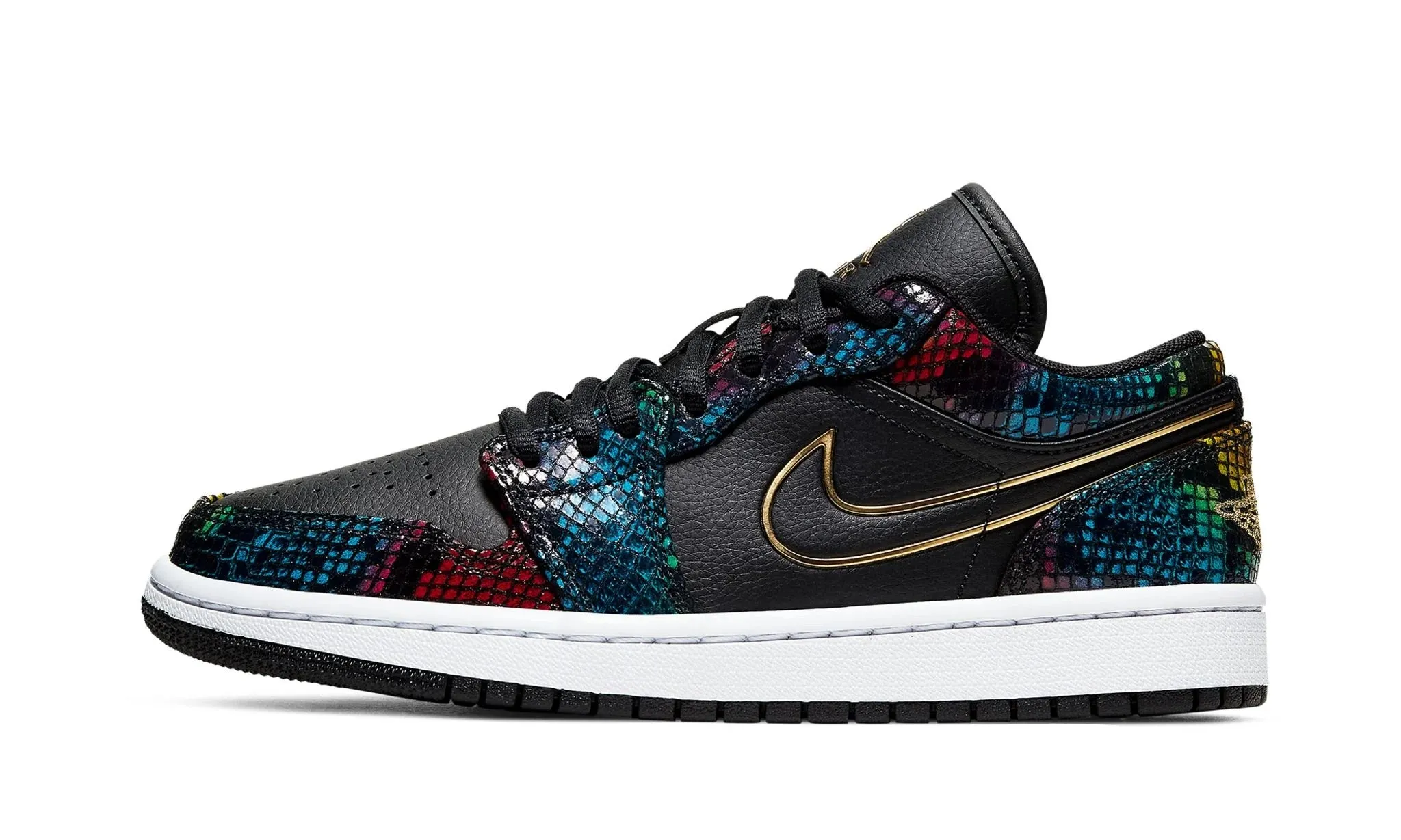 JORDAN 1 LOW MULTI COLOR SNAKESKIN (W)