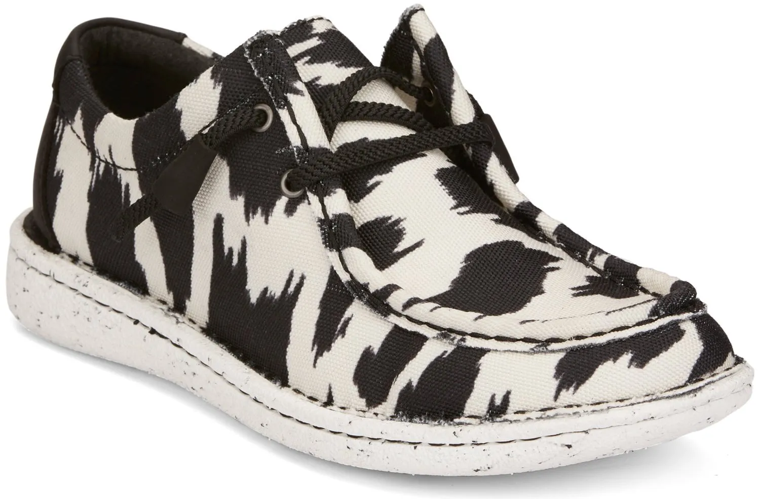 Justin Sneakers Womens Cowhide Print Hazer Canvas Slip-On Shoes